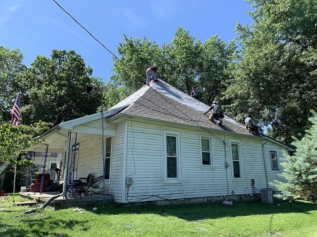 Storm damage roof repair